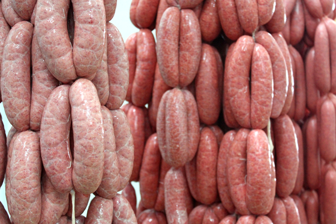 Handmade sausages